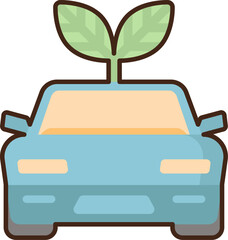 zero emission illustration on a white background     