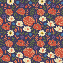 Colorful Floral Pattern Background