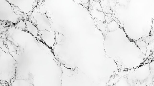 Detailed white marble texture background with grey veins for graphic design and decoration - Powered by Adobe