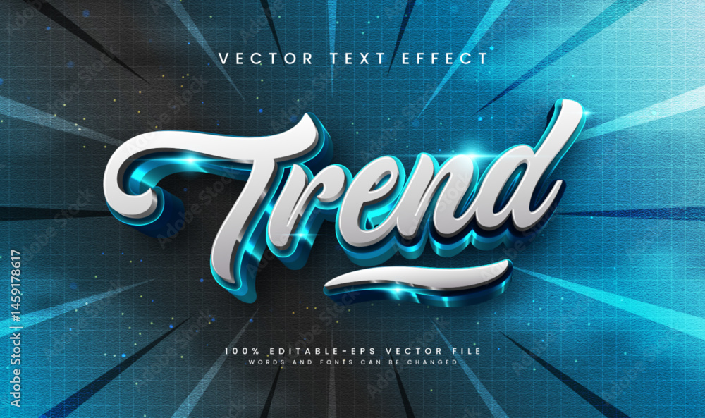 Poster editable 3d text effect vector design. perfect for modern branding and visuals.
