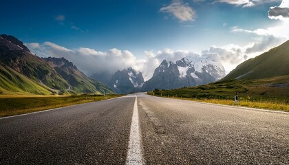 Naklejka premium road to the mountains