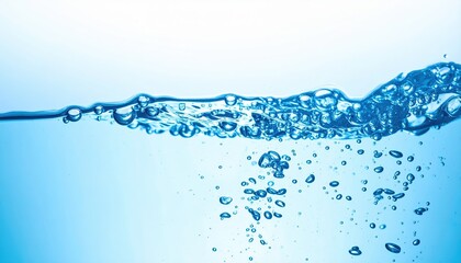 Crystal Clear Water Surface with Air Bubbles Pure Hydration Texture Background