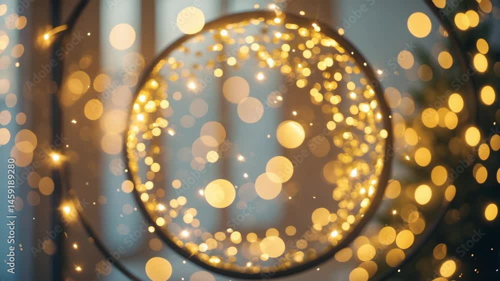 Poster bokeh circles with sparkles as a backdrop. glittery background. luxurious surface. snow-like effect.