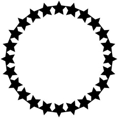 simple design of star circle frame border