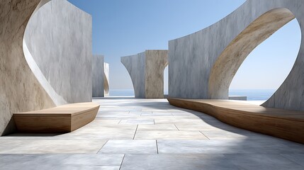 Modern Minimalist Architecture Ocean View Concrete Wood Structure Design