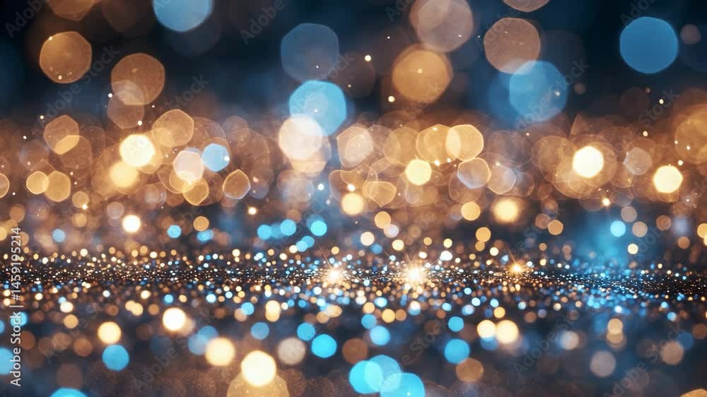 Poster blurred background with defocused abstract lights that glitter and sparkle, featuring bokeh backgrou