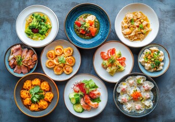 Delicious healthy salad platter