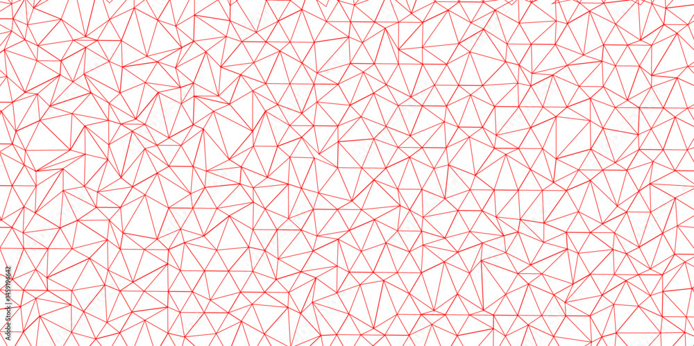 Aufkleber abstract of simple red line triangle pattern geometric background. seamless geometric polygonal repe