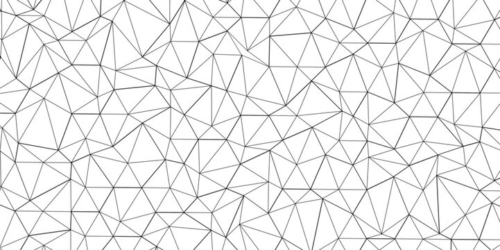 Abstract of simple gray line triangle pattern geometric background. Seamless geometric polygonal repeatable pattern swatch background, Trendy design vector background for web backdrop orpaper print.