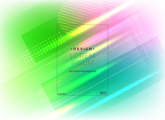 Flat vector. Minimal geometric background. Dynamic shapes composition. Eps10 vector.