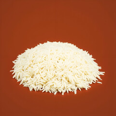 rice in a brown background 