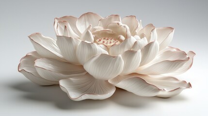 Fototapeta premium Delicate porcelain lotus flower sculpture