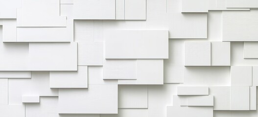 Abstract geometric pattern of interlocking white rectangles