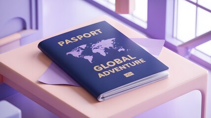 Passport to global adventure exploring travel opportunities modern lifestyle visual art cozy studio inspirational journey