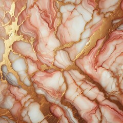 Elegant pink and gold marble texture in abstract design.
