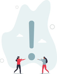 Swearing conflicting aggressive and shouting people. Quarrel, divorce, confrontation, dissatisfaction vector characters. character life .