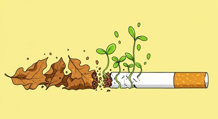 Quit Smoking, Grow Life: A Visual Metaphor for Rebirth and a Healthier Future