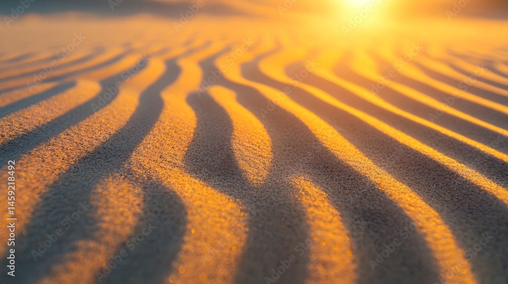 Aufkleber sunlight shines on rippling sand, creating natural patterns and textures