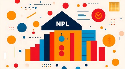 Naklejka premium Vibrant data visualization of financial metrics and performance