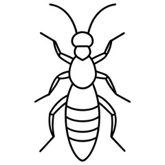 Simple Termite Outline Illustration