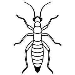 Simple Termite Outline Illustration