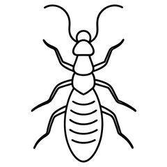 Simple Termite Outline Illustration