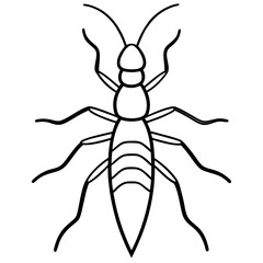 Simple Termite Outline Illustration