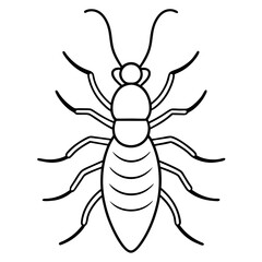 Simple Termite Outline Illustration
