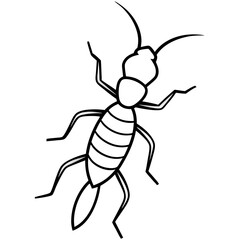 Simple Termite Outline Illustration