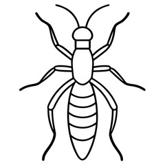 Simple Termite Outline Illustration