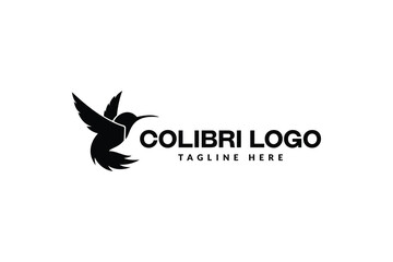 Fototapeta premium hummingbird logo design template, logo icon vector illustration