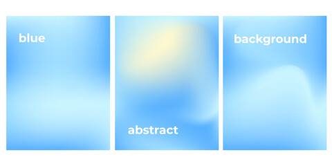 Fototapeta premium Soothing blue abstract gradient background with soft yellow light. Ideal for web design, posters, apps, or branding projects needing a clean, modern, and calming visual.