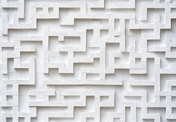 Exploring geometric patterns and textures in architectural wall design indoor space visual art contemporary environment aerial perspective