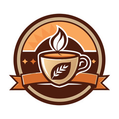 Obraz premium Simple Coffee Cup Logo Silhouette Design, coffee, cup, logo, silhouette, design, icon, 