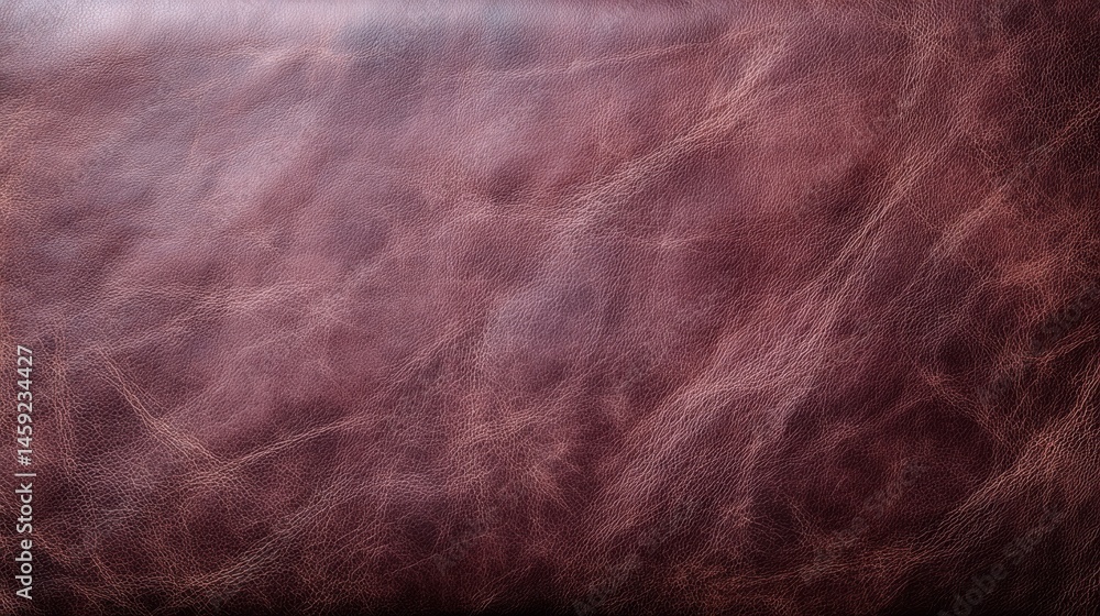 Poster Textured red vintage leather surface showcases intricate cracks and a worn-out pattern, providing an elegant backdrop with ample copy space for customization