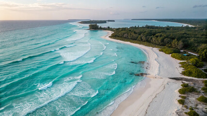 aerial view of the beach