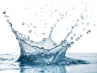 Water splashing isolated on white background