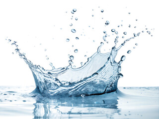 Water splashing isolated on white background