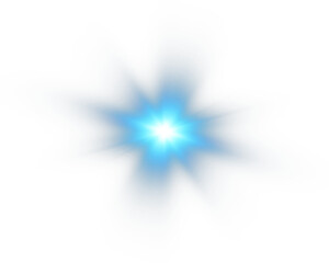 A Radiant Glowing Star with a Warm Blue Light Perfectly Designed for Various Digital Creations and Artworks