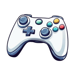 Colorful video game controller illustration digital art gaming graphic design