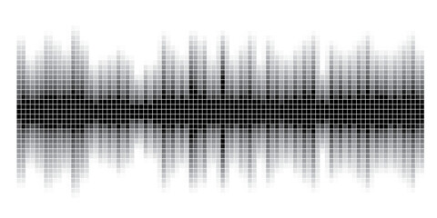 halftone pixelated equalizer. vector illustration
