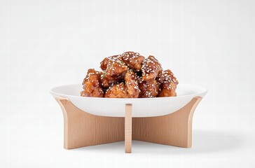Delicious fried chicken nuggets