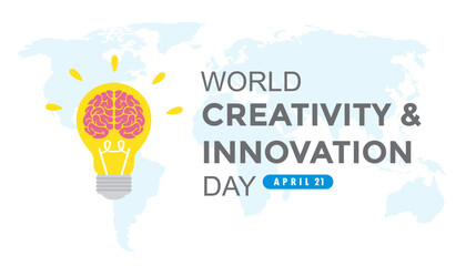 world creativity and innovation day vector design