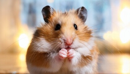 Firefly ハムスターが手を合わせて何かを食べている 4197