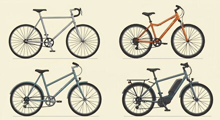 Four Bicycle Models: A Visual Guide to Cycling