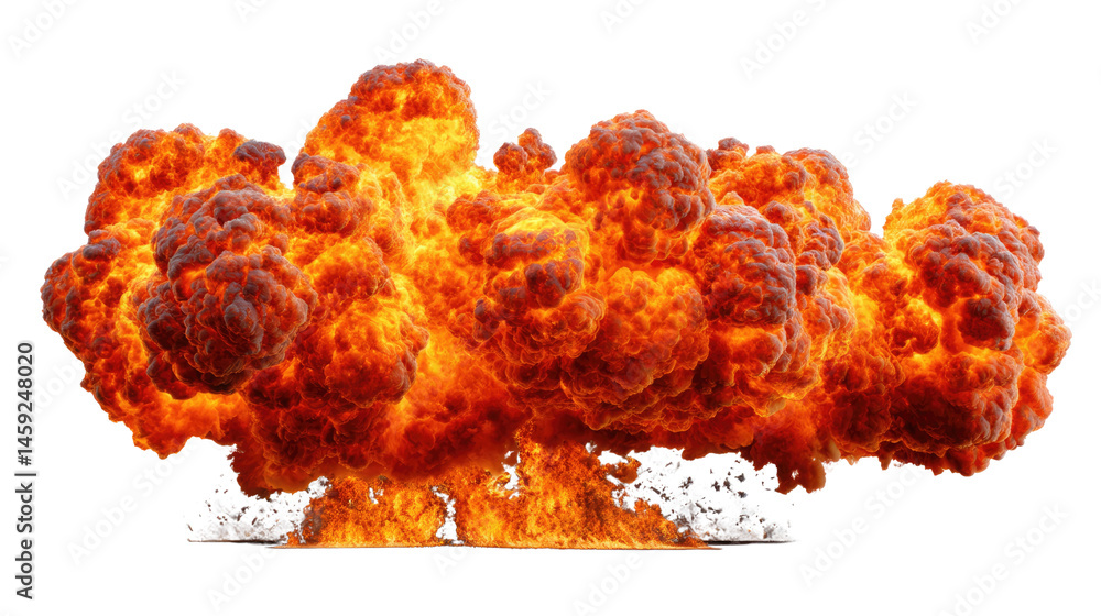 Aufkleber explosion of energy: an intense display of raw power and destructive force, showcasing a fiery explo