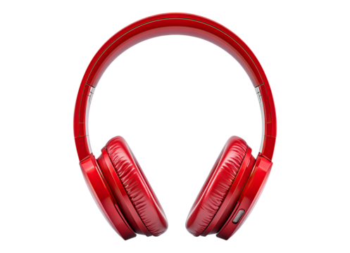 Red wireless headphone