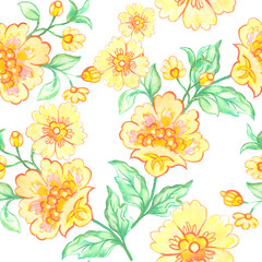 Paisley Damask abstract flower and all over repeat pattern Executive and beautiful Indian pastel color design