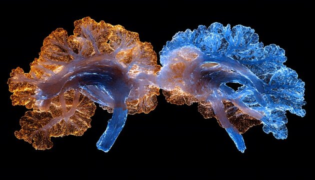 A detailed computer-generated image of paired lungs.