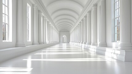 Obraz premium Ornate hall, bright with light and columns